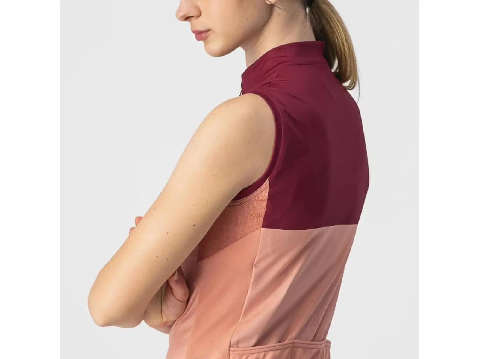 Castelli Velocissima Damenärmelloses Trikot in Blush/Bordeaux