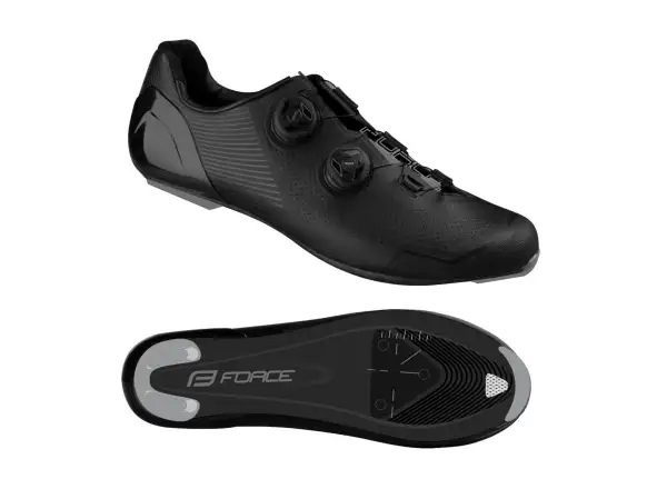 Force Road Warrior Carbon Straßen-Radschuhe für Männer Schwarz