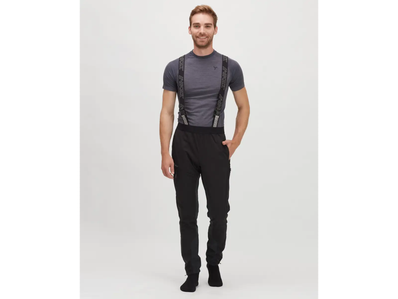 Silvini Alzaro Herrenhose mit Träger Schwarz