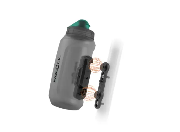 Fidlock Twist Set antibakterielle Flasche Smoke 450 ml + Basis für den Rahmen