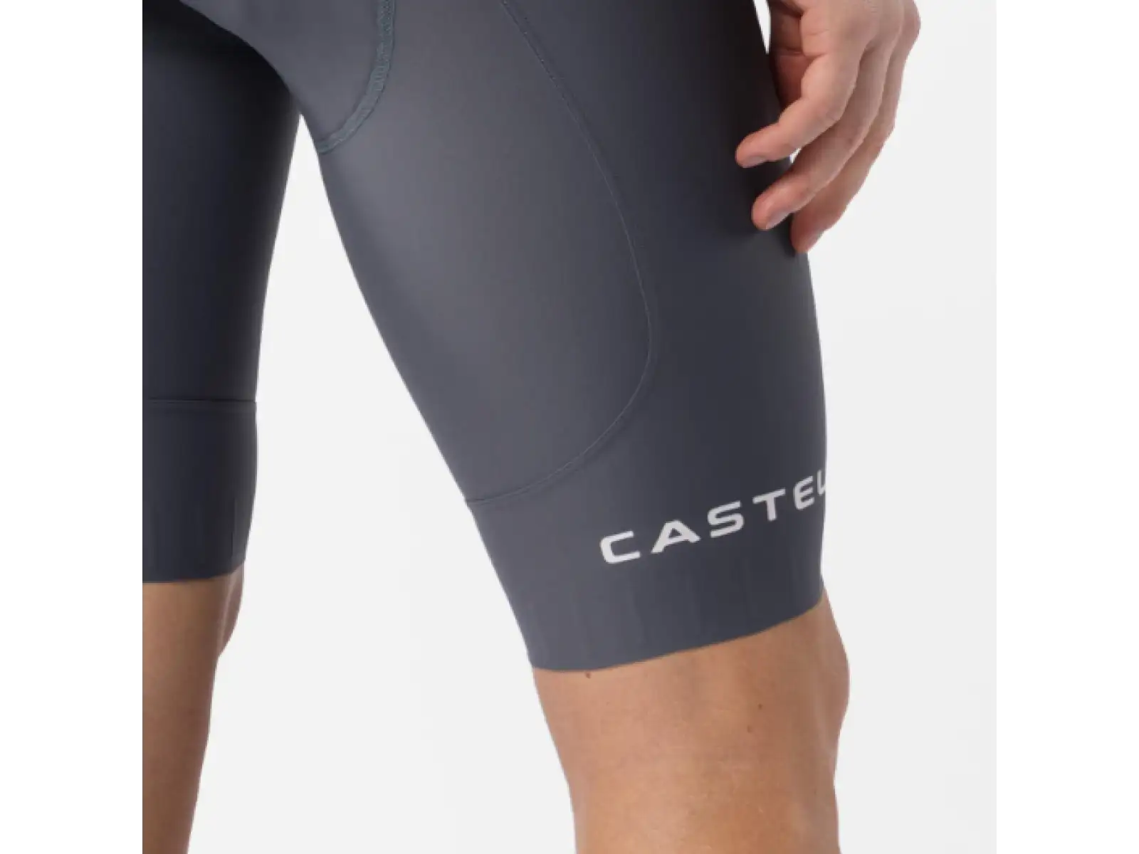 Castelli Espresso 2 Herren Radhose mit Sitzpolster und Trägern Smoky Gray