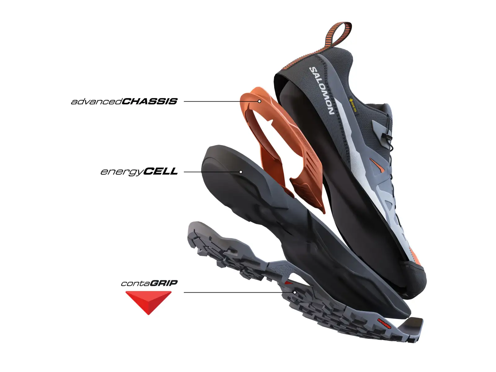 Salomon X Ultra 360 GTX Herren Wanderschuhe Castlerock/Black/Spicy Mustard
