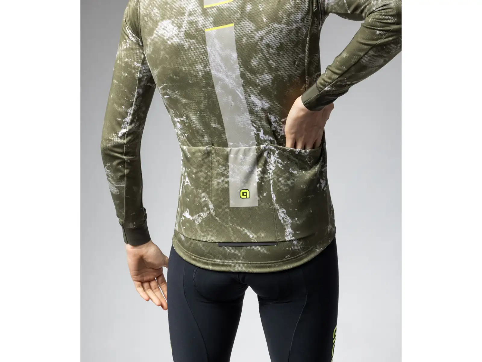 Alé Pragma Space Herrentrikot langarm Army Green