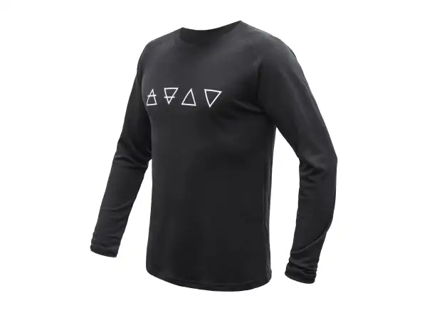 Sensor Merino Blend Elements Herren T-Shirt langarm schwarz
