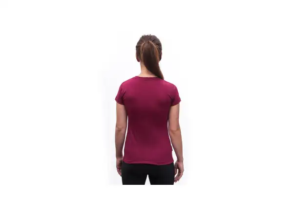 Sensor Merino Active Songbirds Damen T-Shirt kurzarm Lilla