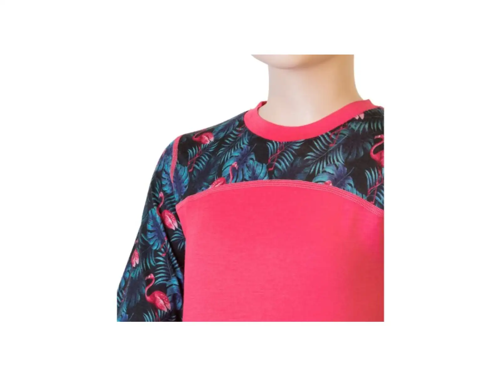 Sensor Merino Impress Set Kinder Langarmshirt + Hose Magenta/Floral