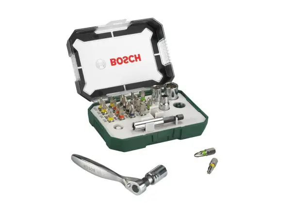 Bosch Schrauberbit-Set mit Ratsche 26-teilig
