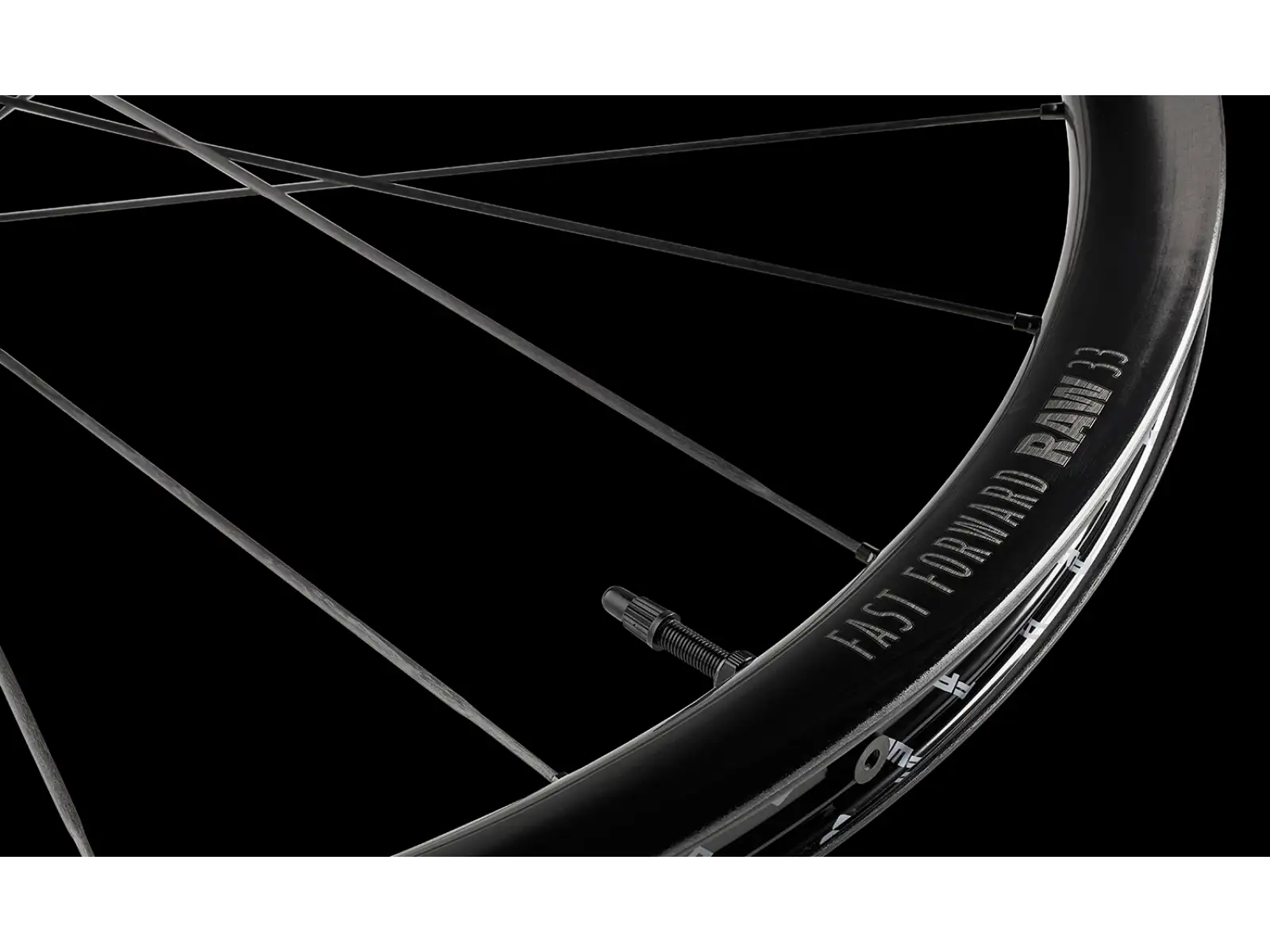 FFWD RAW CS 33 Straßenrad-Radsatz, glänzendes Schwarz