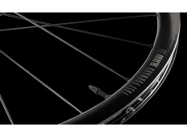 FFWD RAW CS 33 Straßenrad-Radsatz, glänzendes Schwarz