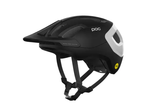 POC Axion Race MIPS Fahrradhelm Uranium Black Matt/Hydrogen White