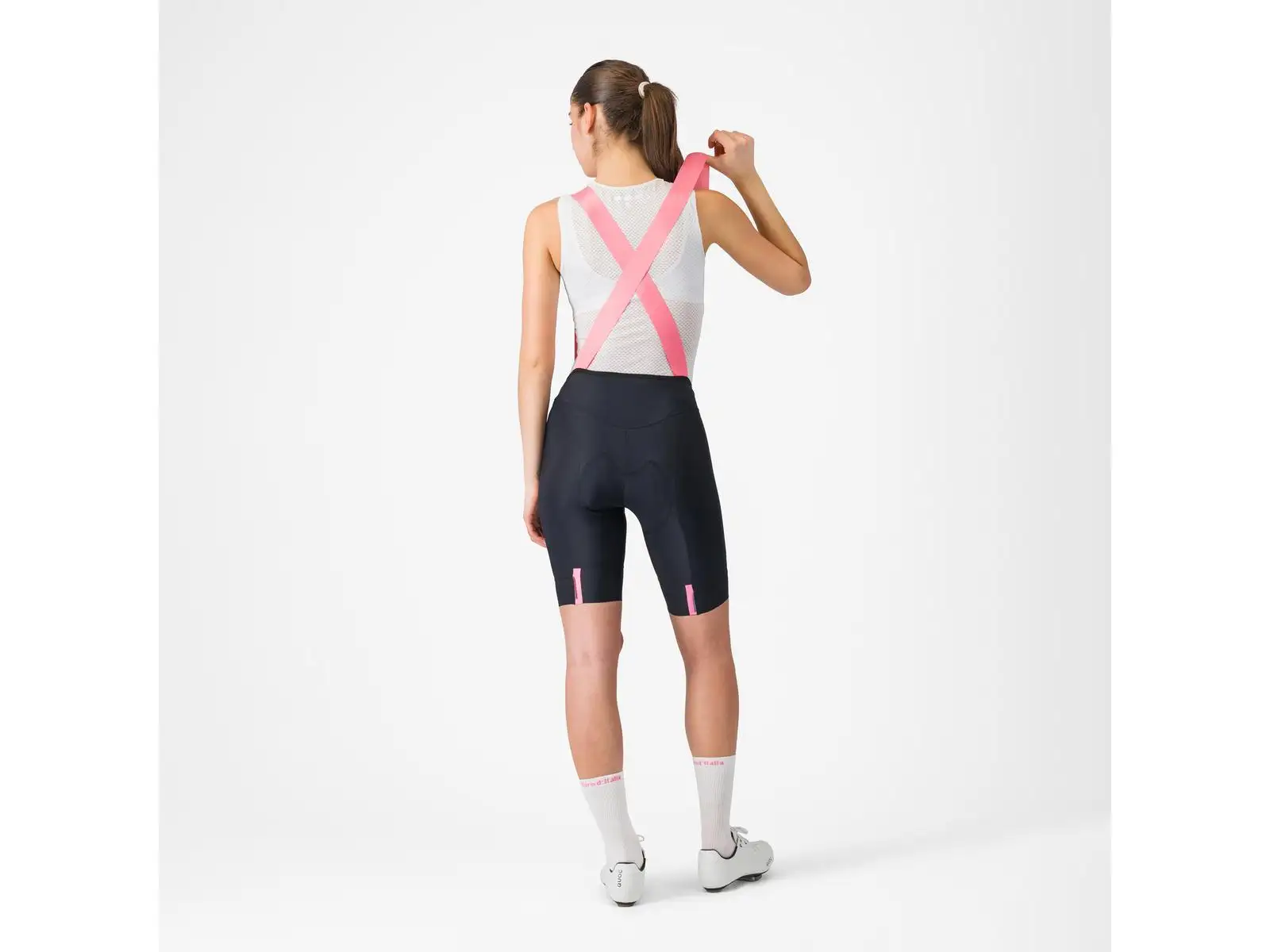Castelli Giro Prima 2 Damen-Bibs mit Polster Nero/Rossa
