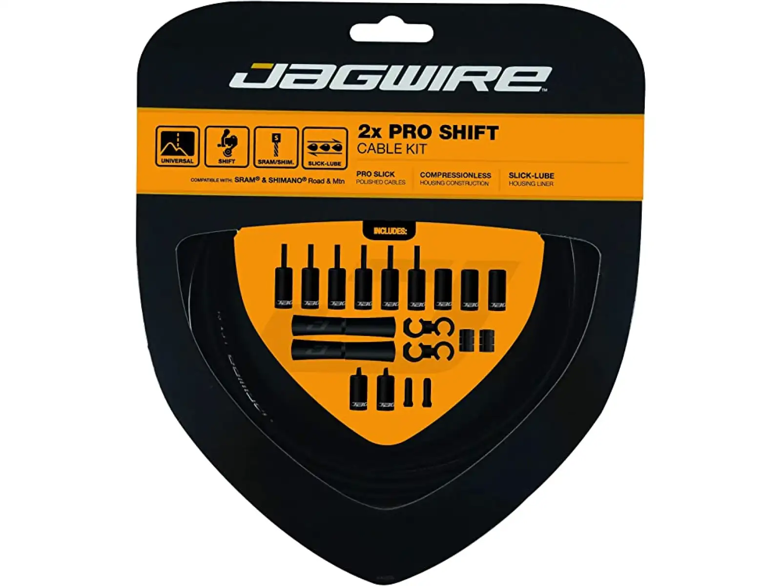 Jagwire PCK500 2x Pro Shift Kit, schwarz
