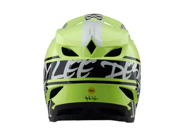 Troy Lee Designs D4 Polyacrylite 50 Helm Navy/Glo Yellow