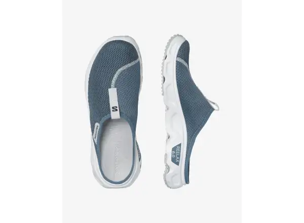 Salomon Reelax Slide 6.0 Herrenpantoffeln Blue Ashes/White/Pearl blue