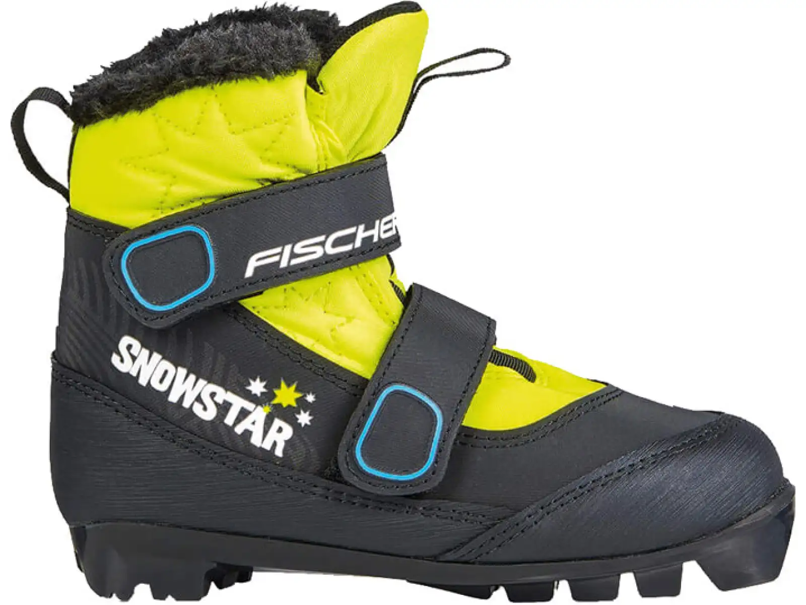 Fischer Snowstar Black Yellow Langlaufschuhe für Kinder