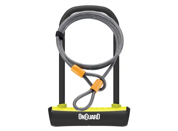 ONGUARD Hufeisenschloss 115x230x11 mm gelb + Kabel 1200x10 mm