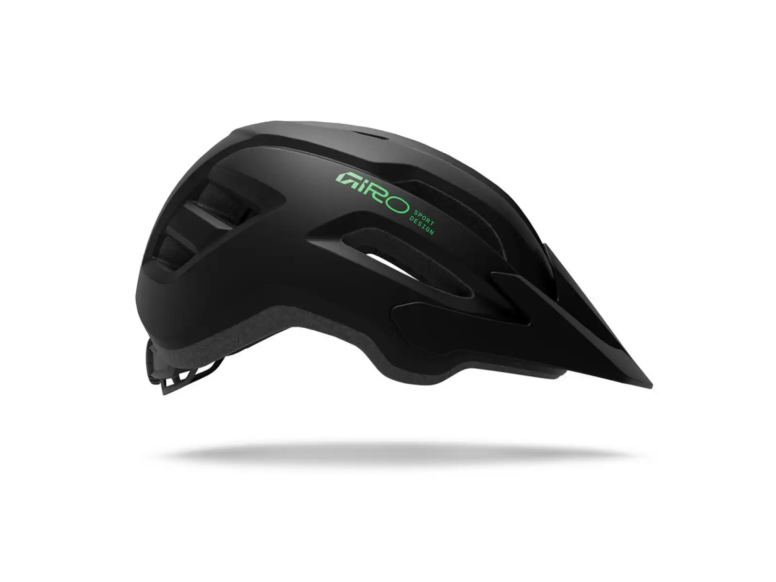Giro Fixture II Youth Kinderhelm Mat Black/Vivid Green