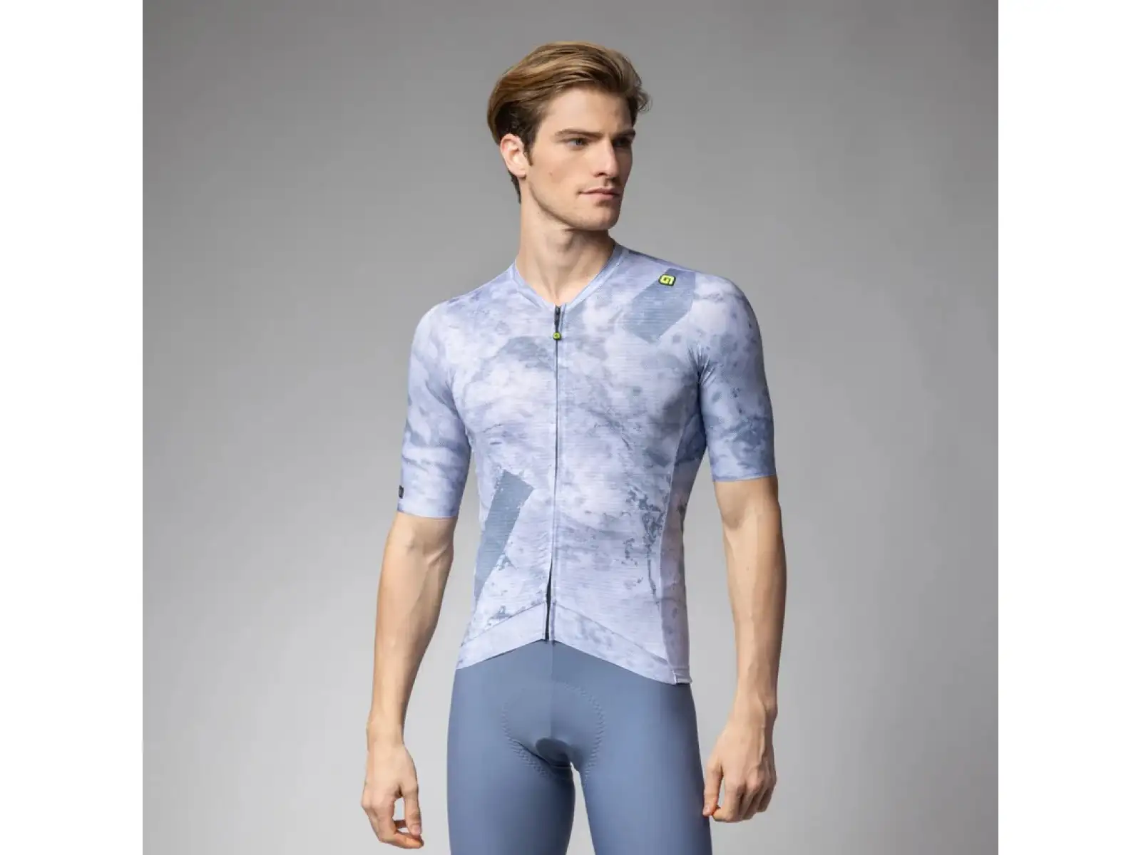 Alé PR-E Marble Herren Trikot Kurzärmlig Steel Blue
