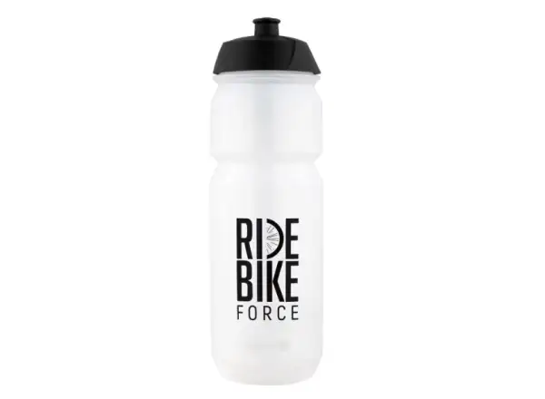 Force Ride Bike Fahrradflasche 750 ml transparent/schwarz