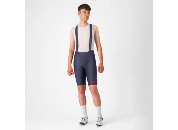 Castelli Espresso R-A/D Herren-Shorts mit Polsterung und Trägerhose Twilight Blue