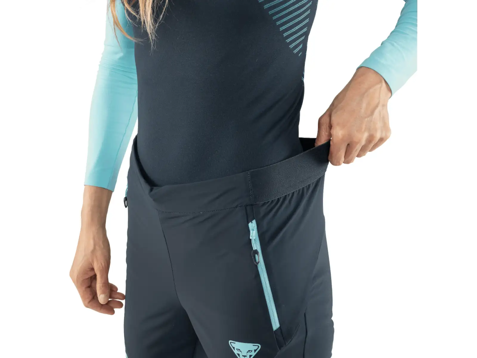 Dynafit Speed Dynastretch Damen-Hosen in Blueberry Mallard Blue.