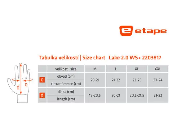 Etape Lake 2.0 WS+ gefütterte Handschuhe schwarz
