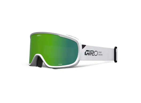 Giro Roam Skibrille weiß Stacked/Loden Green/Yellow (2 Gläser)