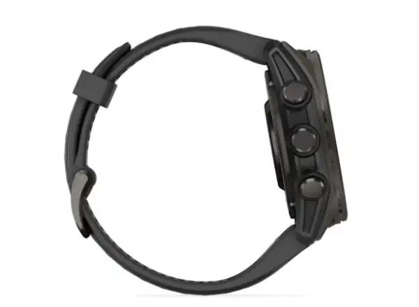 Garmin fenix 8 - 43 mm AMOLED Saphir Smartwatch in Carbon Titanium Schwarz/Steingrau