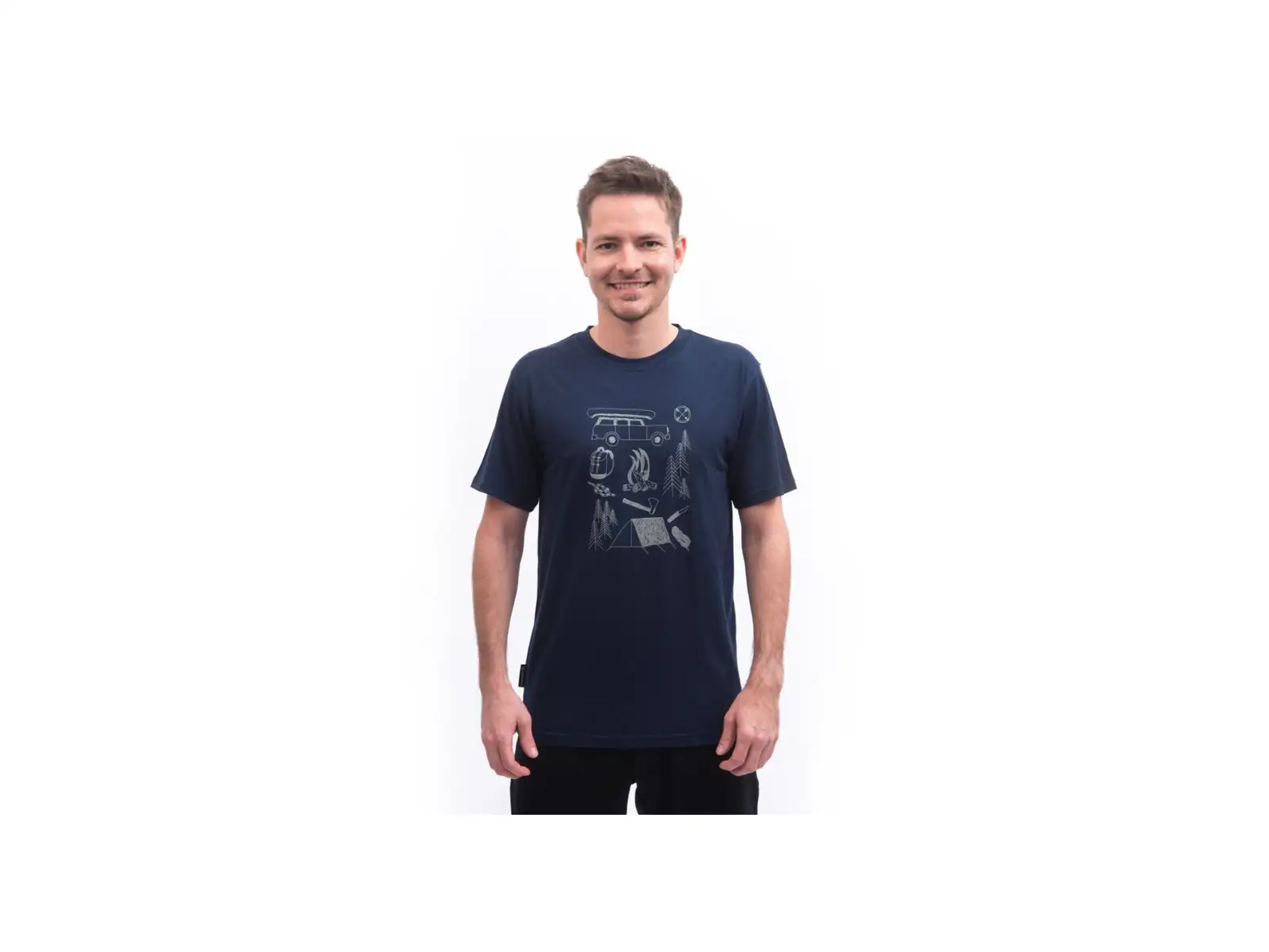 Sensor Merino Active Outside Herren T-Shirt Kurzarm Deep Blue