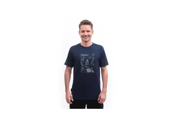 Sensor Merino Active Outside Herren T-Shirt Kurzarm Deep Blue
