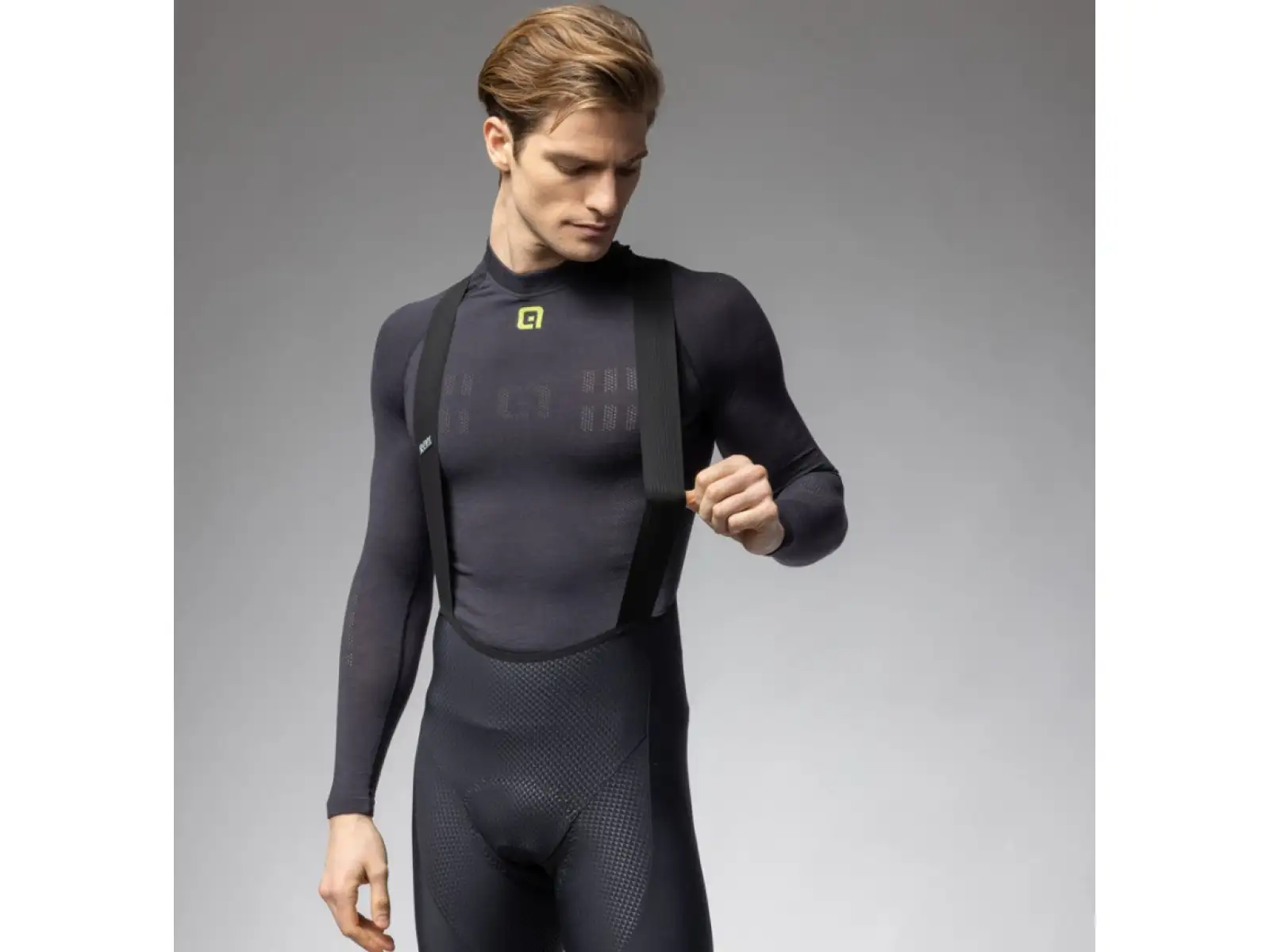 Alé R-EV1 Voltage Herren Winterhosen mit Trägern schwarz