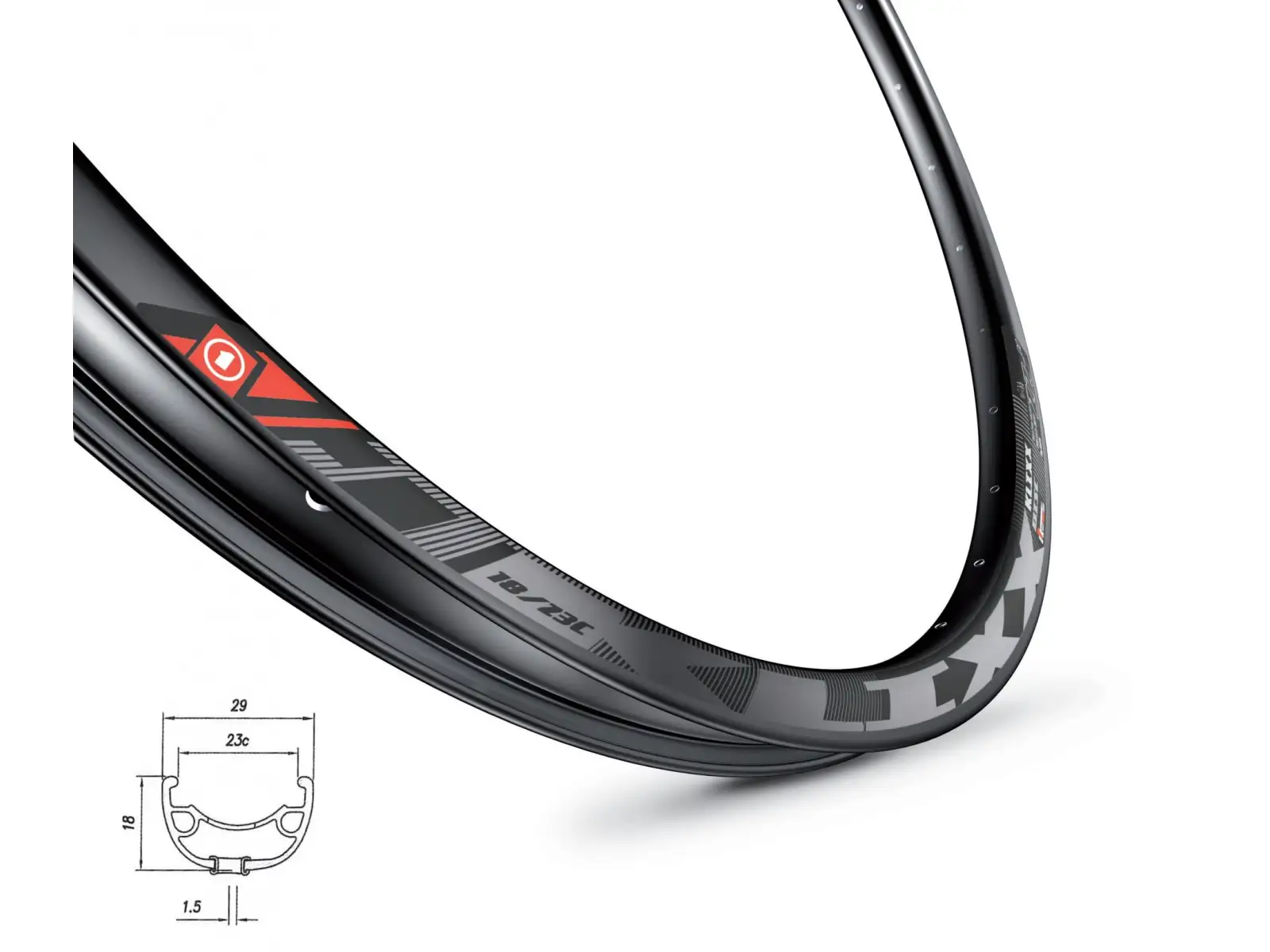Mach 1 Klixx Disc 26" MTB Felge 32 Löcher Schwarz