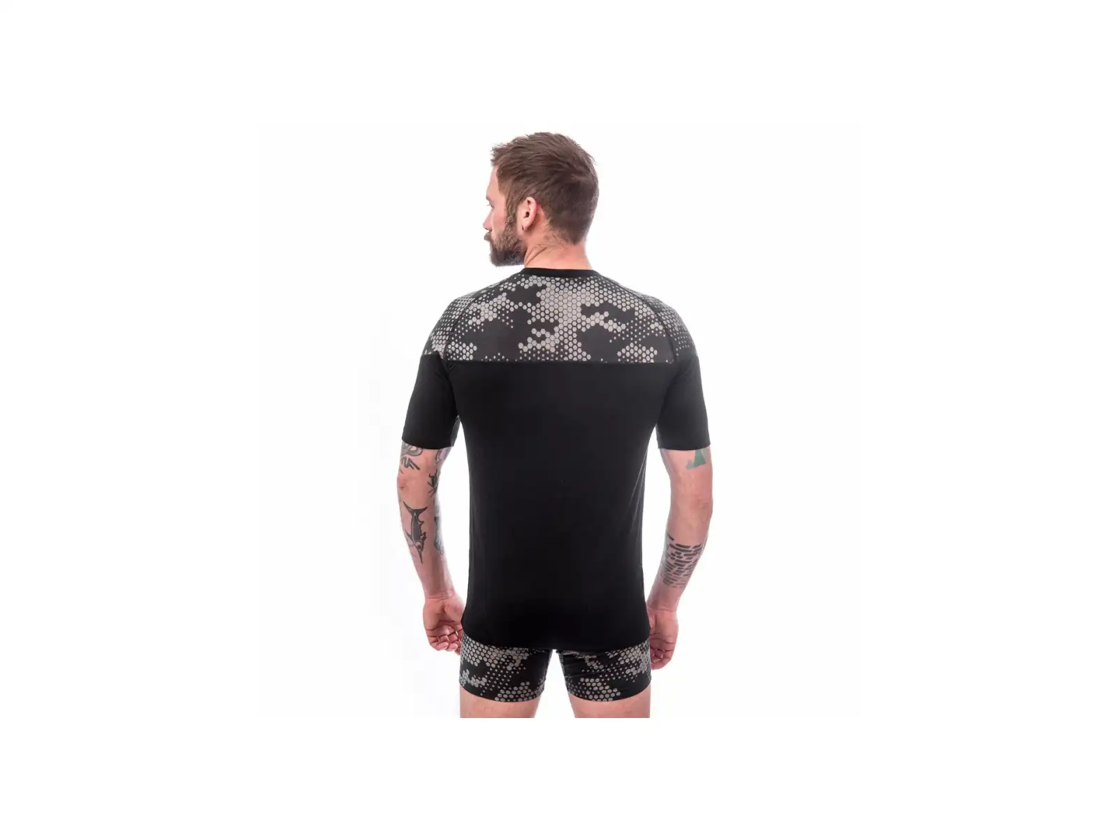 Sensor Merino Impress Herren T-Shirt kurzarm černá/Honeycomb