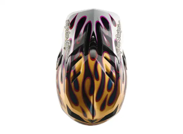 Troy Lee Designs D4 Carbon MIPS Helm Overspray Gold/Black