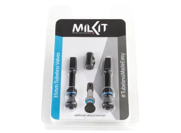 milKit Tubeless-Ventile 35 mm Schwarz