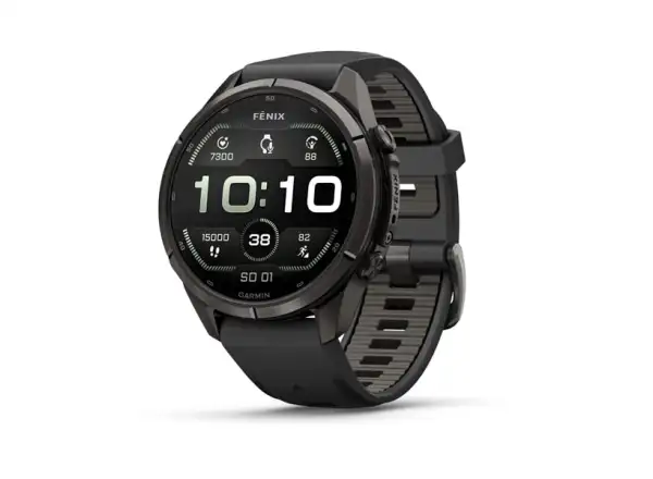 Garmin Fénix 9 Pro inReach 43 mm Smartwatch Carbon gray DLC Titanium Black/Pebble gray