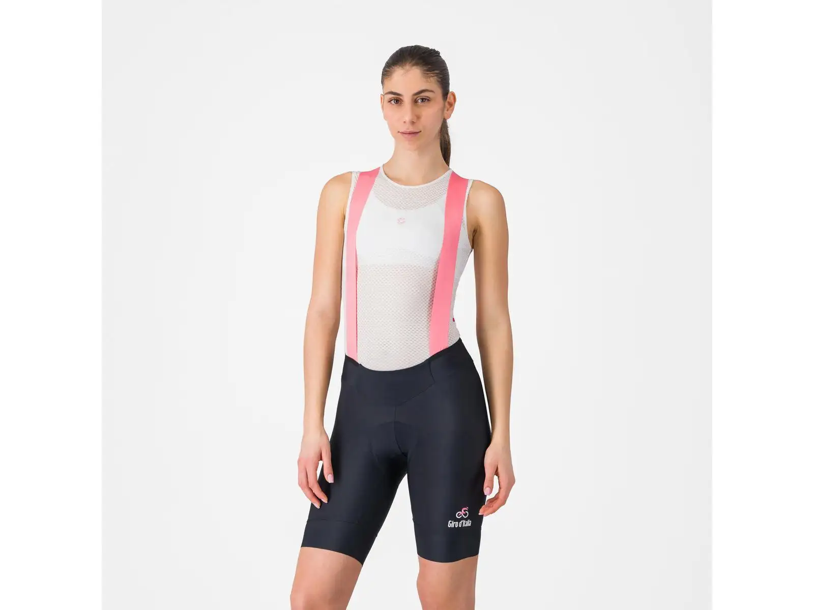 Castelli Giro Prima 2 Damen-Bibs mit Polster Nero/Rossa