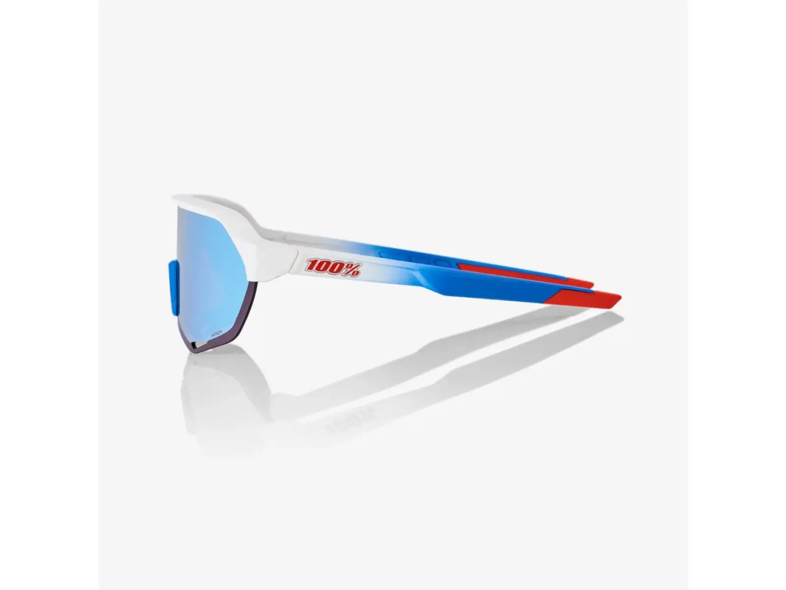 100% S2 Sportbrille TotalEnergies Matte Weiß/Metallic Blau/Blau Multilayer