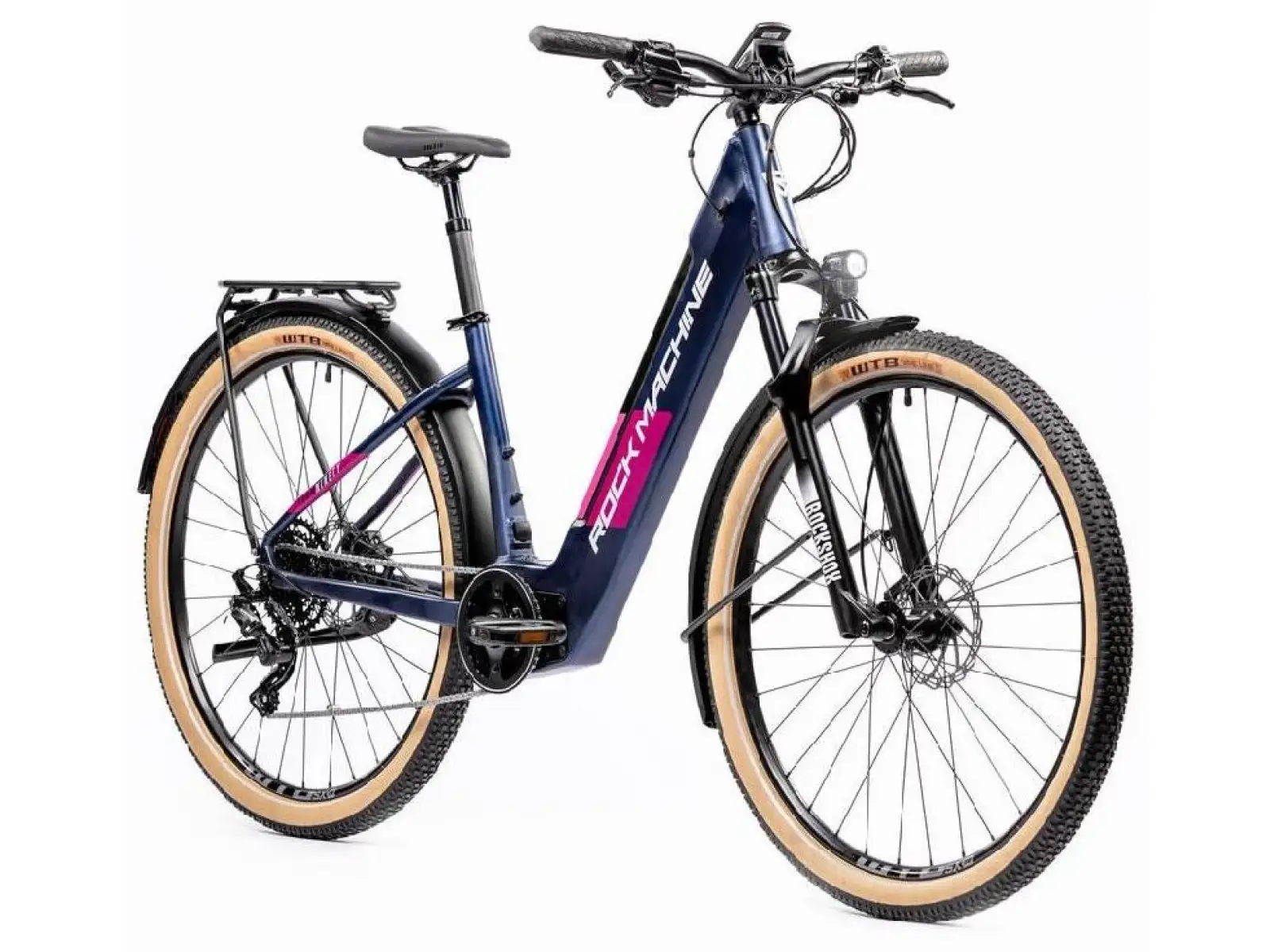 Elektrofahrrad Rock Machine Storm INT e90-29 Damen in Blau/Silber/Rosa