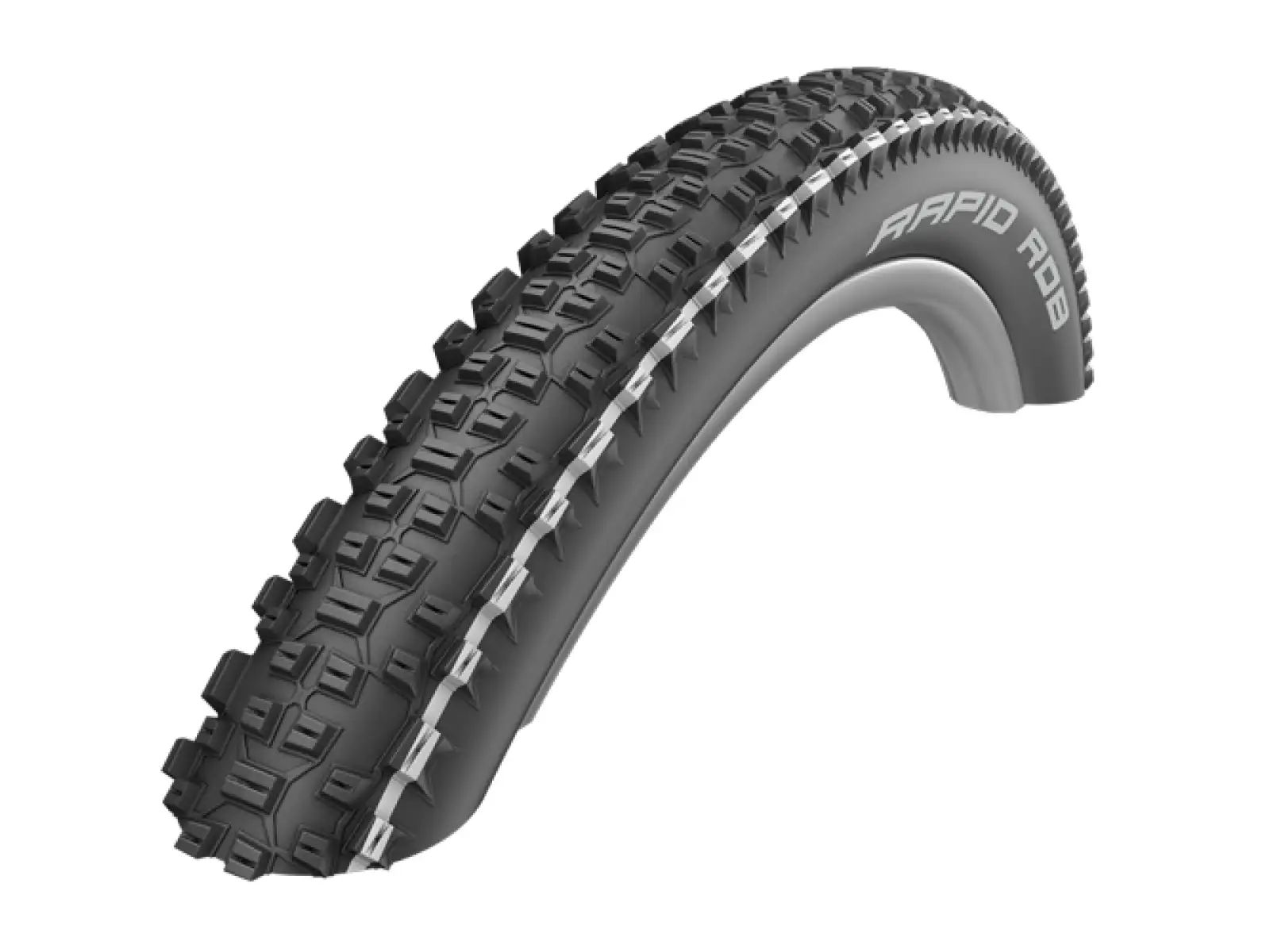 Schwalbe Rapid Rob KevlarGuard 27,5x2,25" MTB Reifen Draht Weiß Streifen