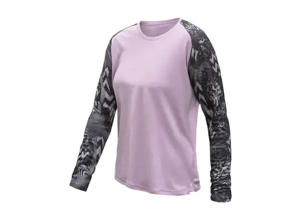 Sensor Merino Blend Impress Damen Langarmshirt Mystic Violet/Zebra