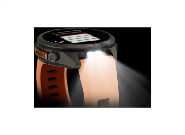 Garmin fenix 9 Pro – inReach 43 mm Smartwatch Titanium Shell pink/autumn orange Silikonarmband