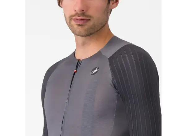 Castelli Aero Race 8S Herren-Trikot Kurzarm Smoky Gray