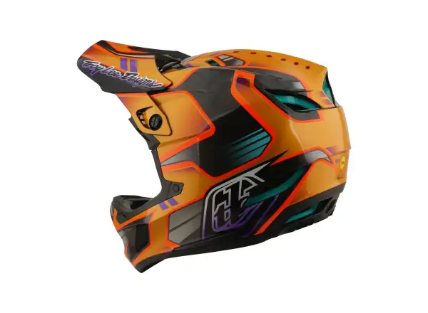 Troy Lee Designs D4 Carbon MIPS Helm Crest Gold