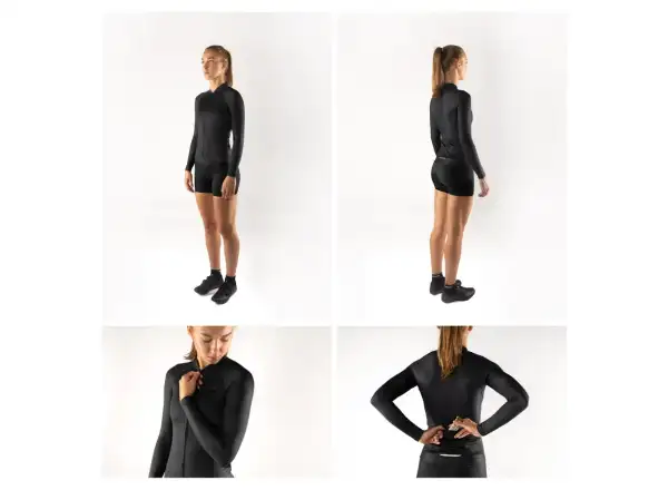 Force Pure Herrentrikot lange Ärmel schwarz