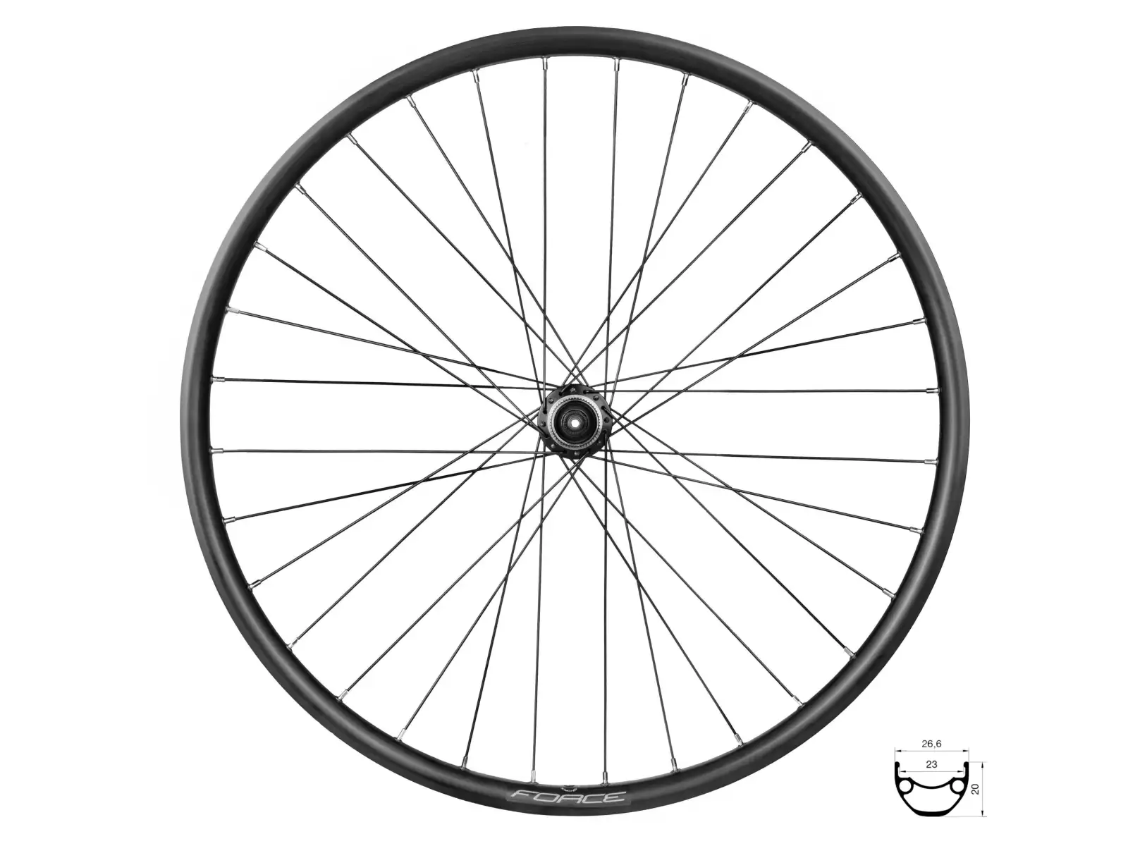 Force XC Disc 559x23 hinteres Laufrad TX505-CL 32 Löcher