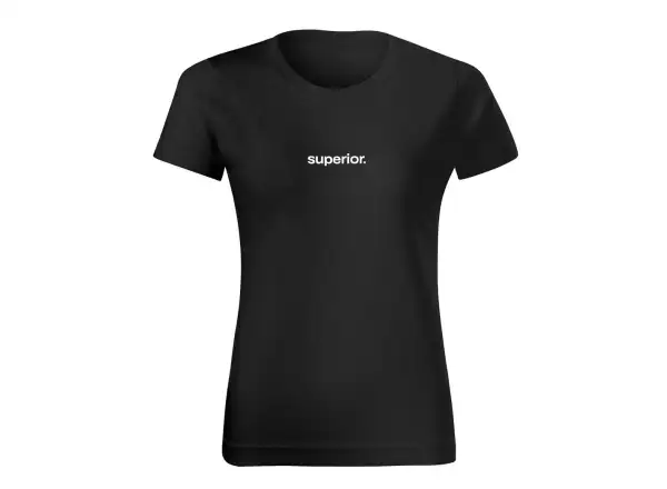 Superior Silk Print Damen-T-Shirt mit kurzen Ärmeln in Schwarz