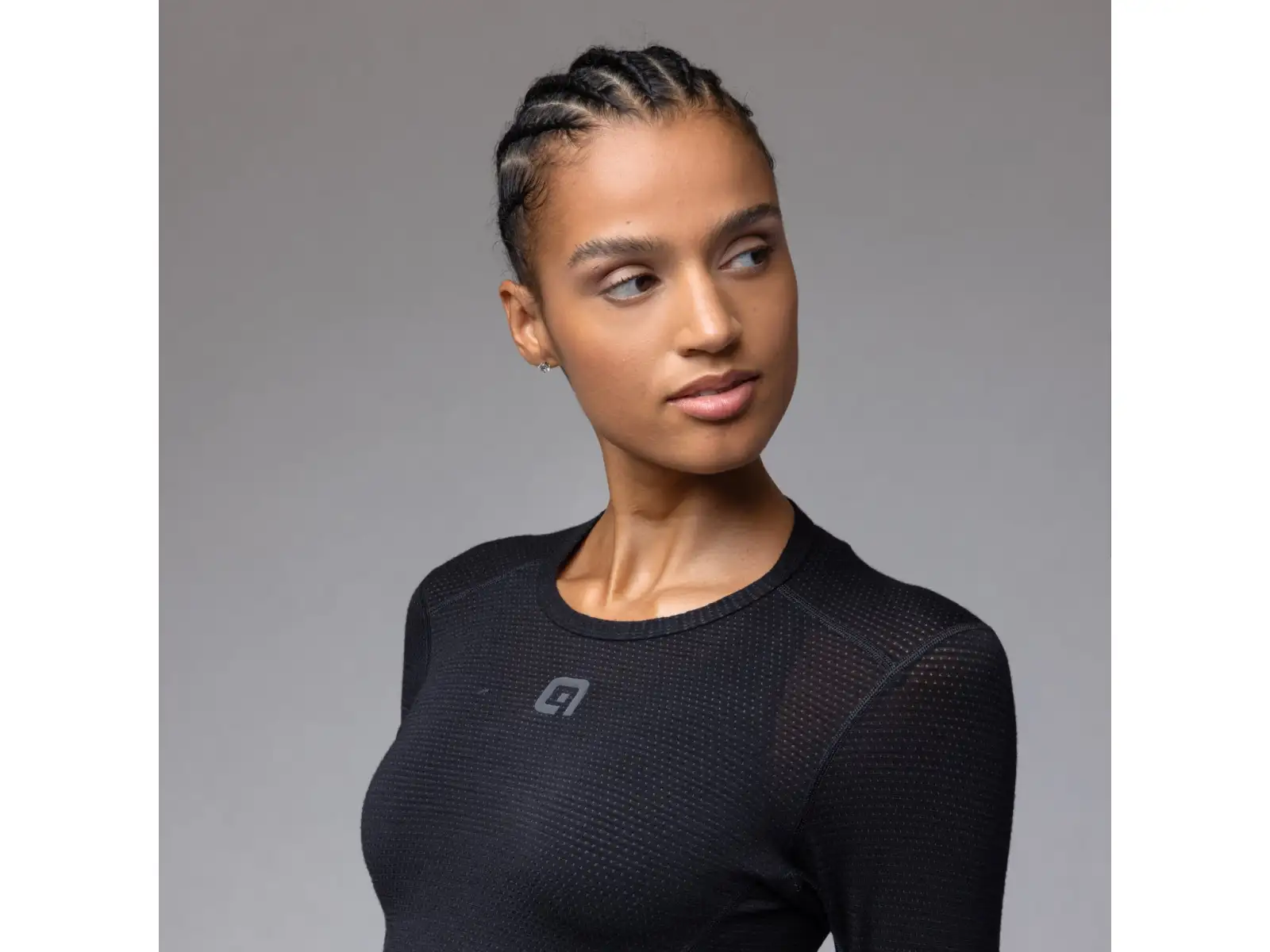 Alé Intimo Merino Damen Unterhemd Langarm Black