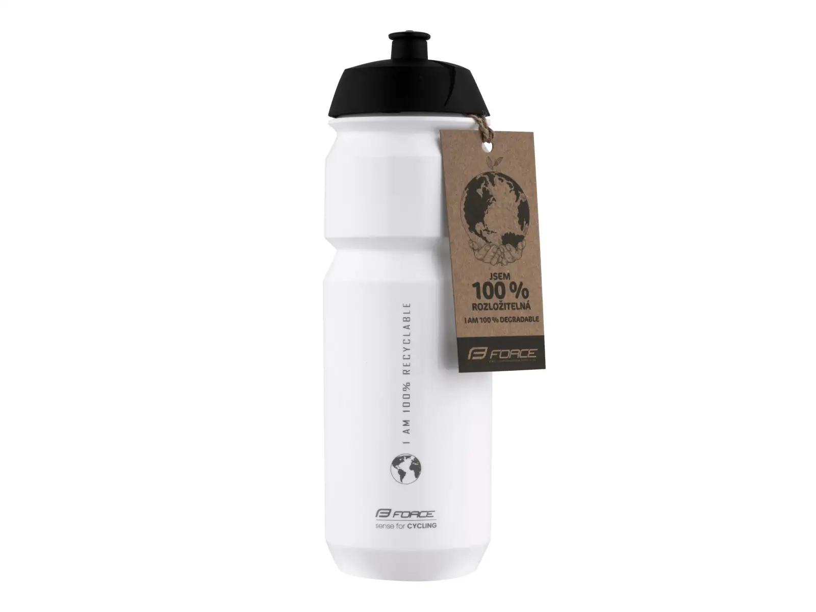 Force Bio Earth Fahrradflasche 750 ml Weiß/Grau
