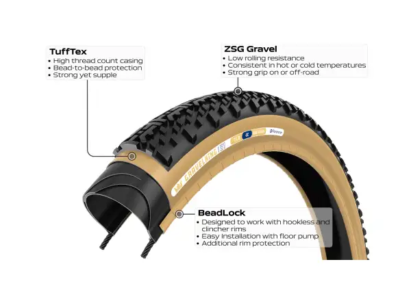 Panaracer Gravel-Reifen – GravelKing X1 700×40 mm Schwarz/Braun